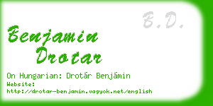 benjamin drotar business card